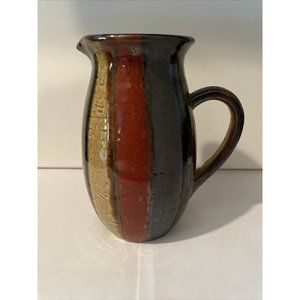 Vintage Otagiri Stoneware Small Multicolored Pitcher from Japan